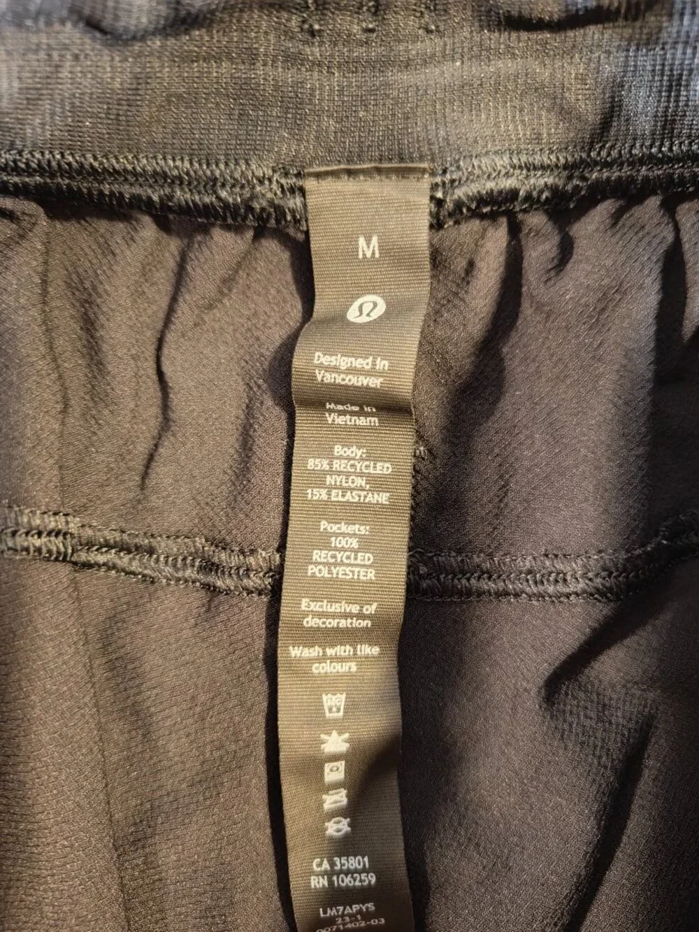 Lululemon Pace Breaker Shorts Black Linerless (M)